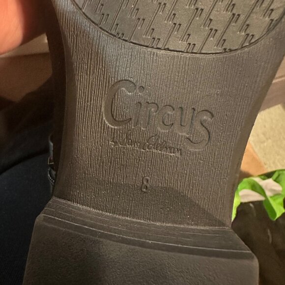 Circus sam Edelman 8 solid black knee high boots zipper pull on soft - Picture 3 of 8